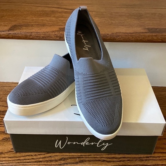 Wonderly Shoes - WONDERLY Grey Slip On Shoes